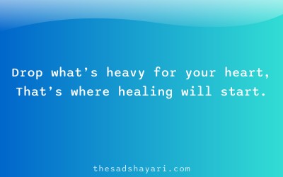 Let go Hindi shayari about lightening emotional burden