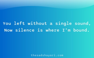 Hindi dard bhari shayari about silence after love