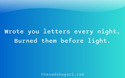 Unsaid feelings shayari about unsent letters