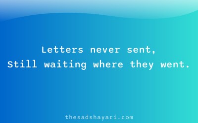 Sad shayari about waiting for letter reply