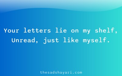 Miss you shayari about unread letters