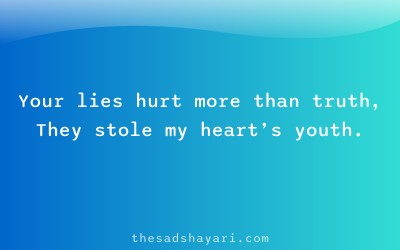 Bewafa Hindi shayari about lies and pain
