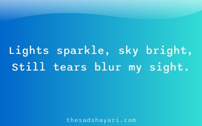 Festival shayari about bright lights and loneliness