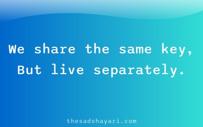 Sad Hindi shayari about emotional separation