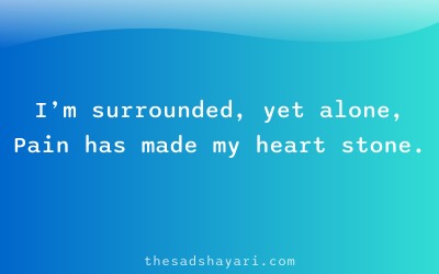 Sad Hindi shayari about inner loneliness