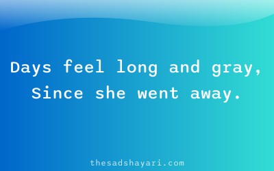 Sad Hindi shayari about lonely days