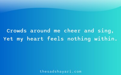 Festival mein akhilapan shayari about loneliness in crowd