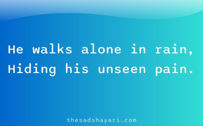 2 line sad shayari about walking alone