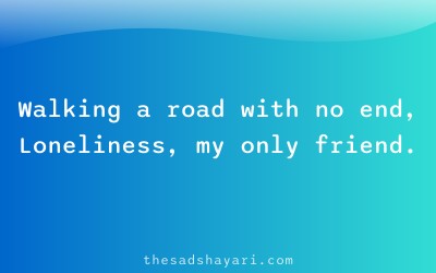 Alone Hindi shayari about walking alone