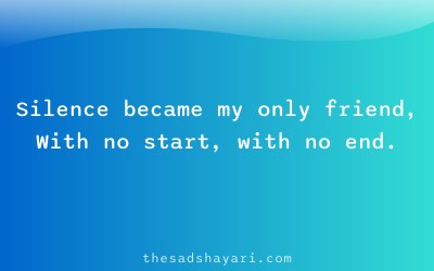 Sad Hindi shayari about loneliness and silence