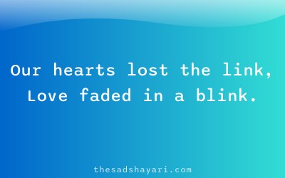Breakup shayari about lost connection
