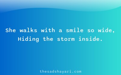 Girls sad shayari about hiding emotions