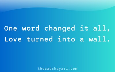 Sad Hindi shayari about misunderstanding through words