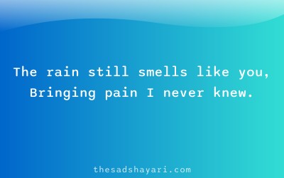 Sad Hindi shayari about rain and lost love
