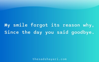 Sad Hindi shayari about forgotten smile