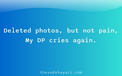 Sad DP quote shayari about deleted memories
