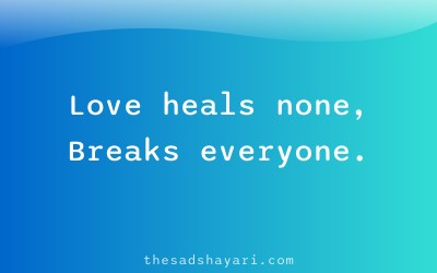 Instagram sad shayari caption about pain of love