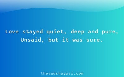 One sided shayari about love in silence