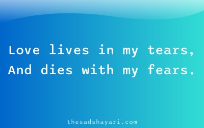 Sad shayari about tears of love