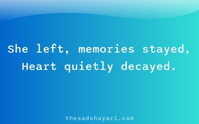 Sad Hindi shayari caption about lost love