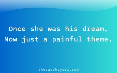 2 line Hindi shayari about lost love