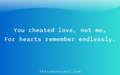 Sad bewafa shayari in Hindi about cheating love