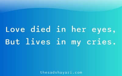 Sad shayari about dead love and pain