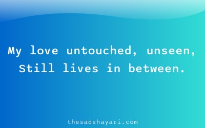 Hindi shayari about untouched hidden love
