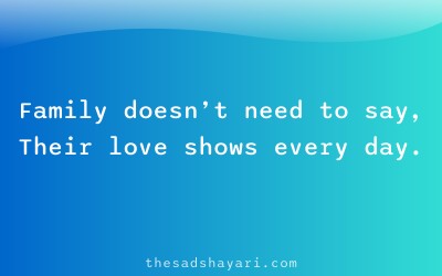 Family emotional shayari in Hindi about love beyond words