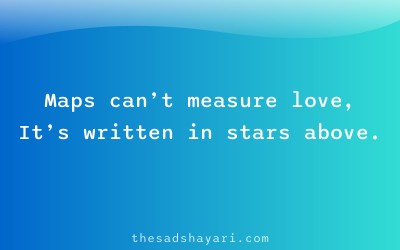 Emotional long distance Hindi shayari about love geography