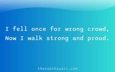 Self respect Hindi shayari about learning from mistakes