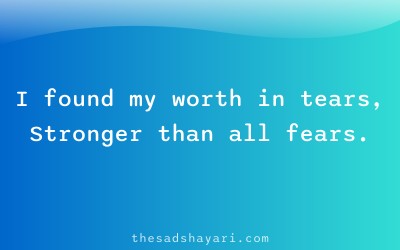 Hindi shayari about realizing own worth