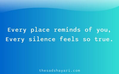 Sad Hindi shayari about haunting memories