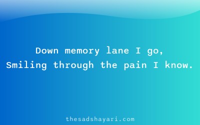 Sad Hindi shayari about walking through old memories