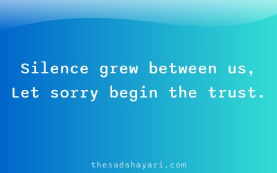 Sad maafi shayari about broken silence