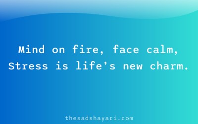 Sad Hindi shayari about burnout at work