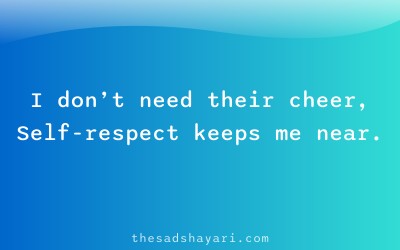 Self respect shayari about being enough