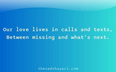Sad shayari in Hindi about midnight calls and distance