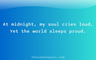 Emotional night sad shayari in Hindi about crying heart