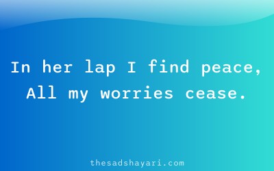 Emotional Hindi shayari about mother’s comfort