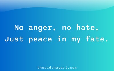 Motivational Hindi shayari about peaceful moving on