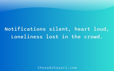 Sad Hindi shayari about quiet loneliness