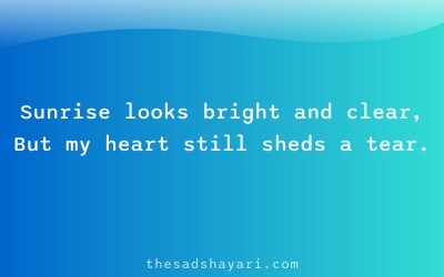 Heart touching 2025 sad shayari about pain and morning