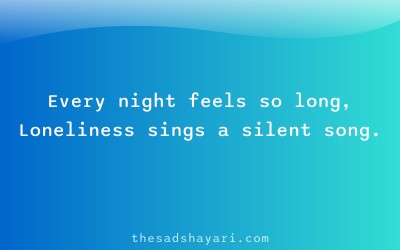 Sad shayari about long lonely nights