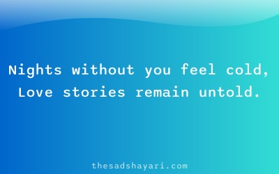 Heart touching night sad shayari in Hindi about missing love