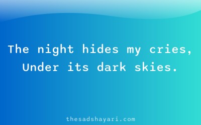Sad shayari about crying in the dark night