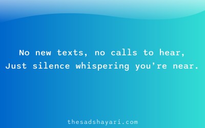 Miss you shayari about no messages