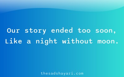 Emotional breakup shayari about end of love