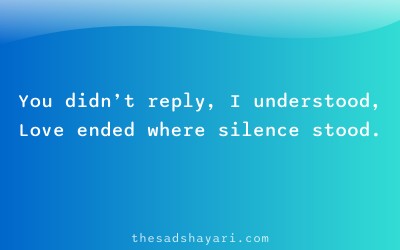 Ignore block Hindi shayari about silent breakup