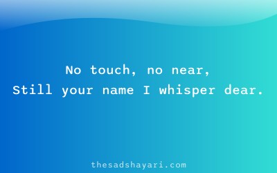 Long distance Hindi shayari about missing presence